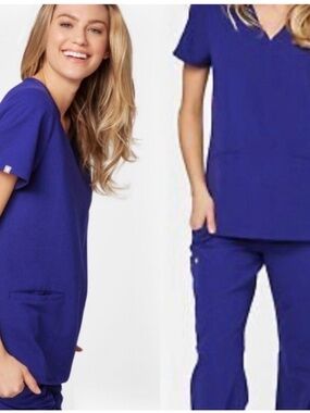 Figs Deep Royal Blue Top XXL